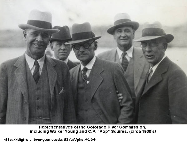 Pop Squires with other members of the  Nevada Colorado River Commission